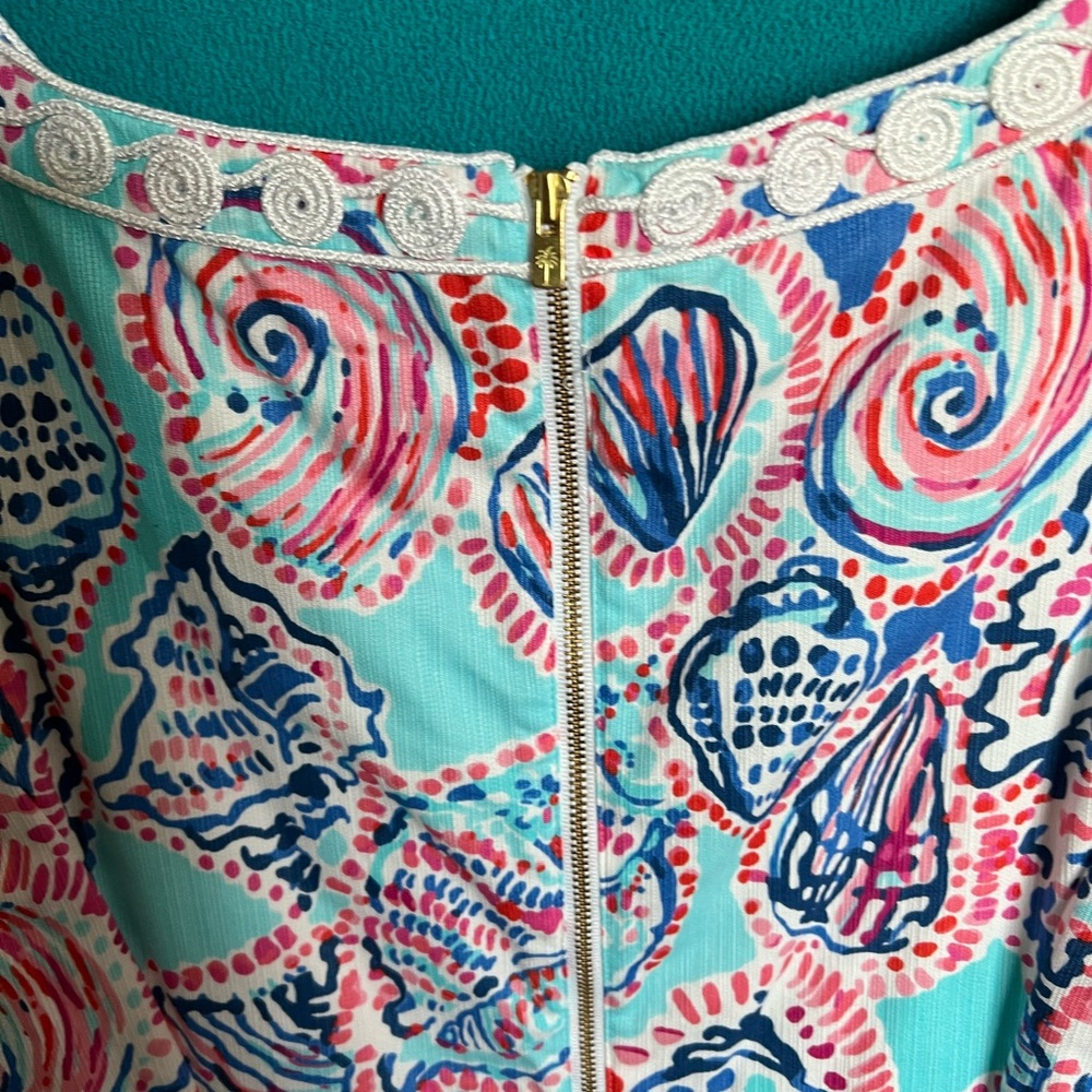 Lilly Pulitzer Gabby shift dress seashell sz 6 practically new - Picture 6 of 7
